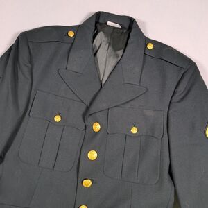 Vintage 1992 US Army AG 489 Class Dress Uniform Coat Mens Size 38 Short Green